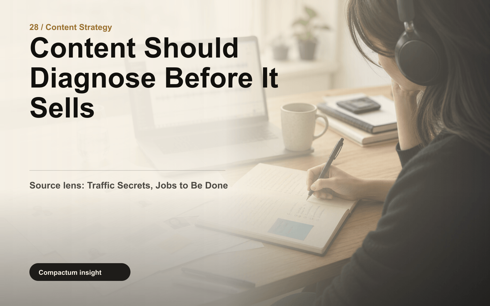 Content Should Diagnose Before It Sells editorial photograph