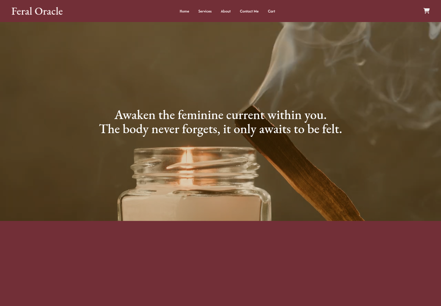 Feral Oracle website screenshot