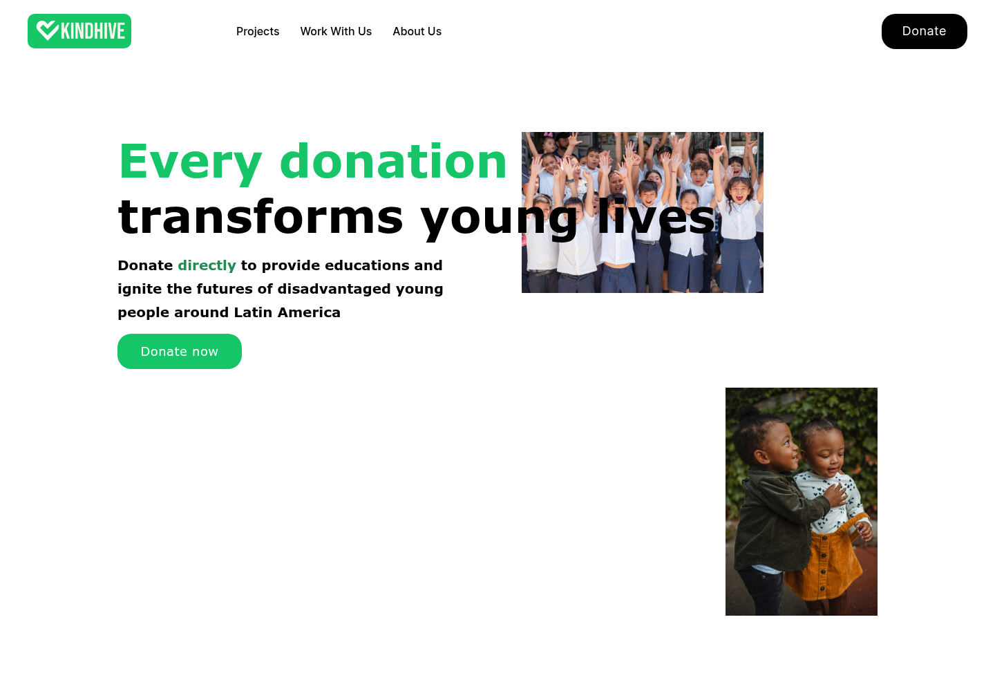 Kind Hive website screenshot