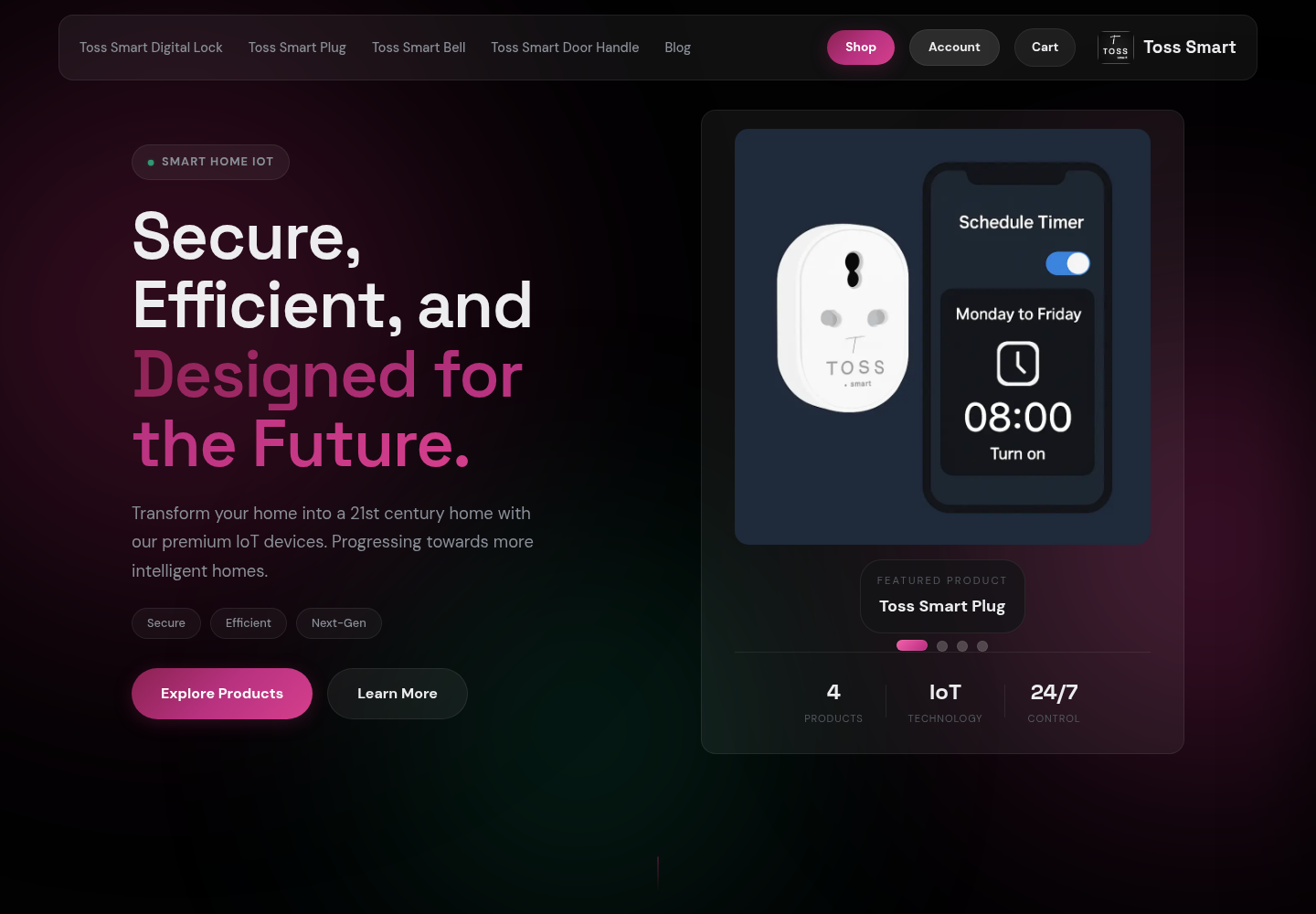 Toss Smart website screenshot
